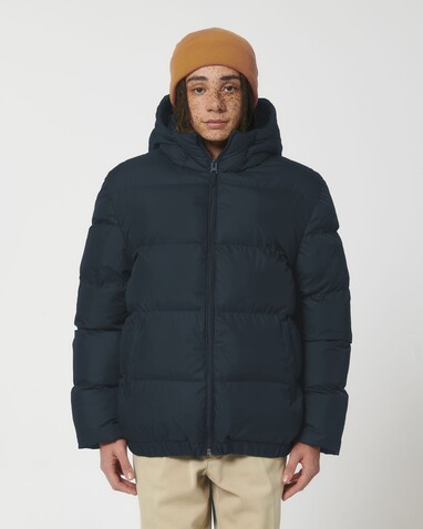 Puffer - Die Oversized Unisex-Steppjacke - French Navy - S bedrucken, Art.-Nr. STJU840C7271S