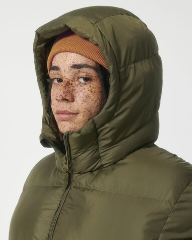 Puffer - Die Oversized Unisex-Steppjacke - British Khaki - XXS bedrucken, Art.-Nr. STJU840C0082S