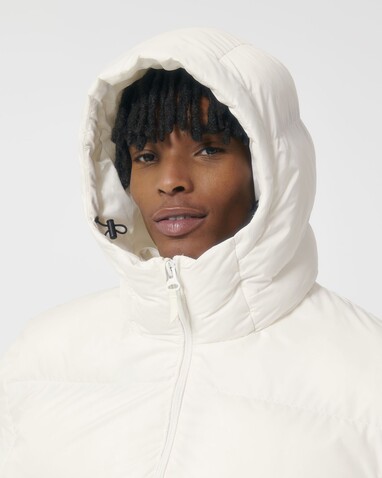 Puffer - Die Oversized Unisex-Steppjacke - Off White - M bedrucken, Art.-Nr. STJU840C0181M