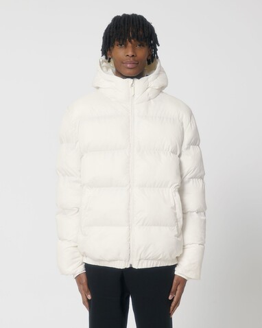 Puffer - Die Oversized Unisex-Steppjacke - Off White - M bedrucken, Art.-Nr. STJU840C0181M