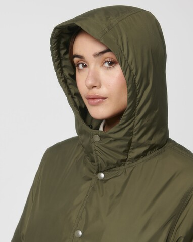 Padded Parker - Der Unisex-Parka wattiert - British Khaki - L bedrucken, Art.-Nr. STJU841C0081L