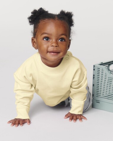 Baby Changer - Das Iconic Baby-Rundhals-Sweatshirt - Butter - 6-12 m/68-80cm bedrucken, Art.-Nr. STSB920C078B2