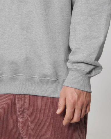 Miller Dry - Das Boxy Unisex-Sweatshirt mit kurzem Reißverschluss und trockenem Griff - Heather Grey - 3XL bedrucken, Art.-Nr. STSU795C2503X