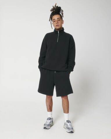 Miller Dry - Das Boxy Unisex-Sweatshirt mit kurzem Reißverschluss und trockenem Griff - Black - 3XL bedrucken, Art.-Nr. STSU795C0023X