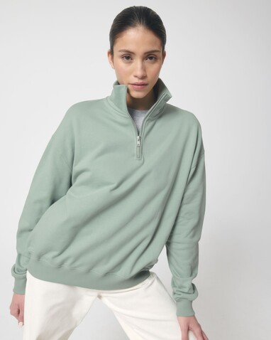 Miller Dry - Das Boxy Unisex-Sweatshirt mit kurzem Reißverschluss und trockenem Griff - Aloe - XXL bedrucken, Art.-Nr. STSU795C0892X Miller Dry - Das Boxy Unisex-Sweatshirt mit kurzem Reißverschluss und trockenem Griff - Aloe - XXL bedrucken, Art.-Nr. STSU795C0892X