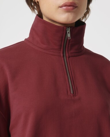 Miller Dry - Das Boxy Unisex-Sweatshirt mit kurzem Reißverschluss und trockenem Griff - Red Earth - L bedrucken, Art.-Nr. STSU795C0861L