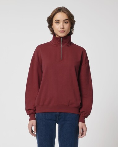 Miller Dry - Das Boxy Unisex-Sweatshirt mit kurzem Reißverschluss und trockenem Griff - Red Earth - XXL bedrucken, Art.-Nr. STSU795C0862X