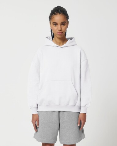 Cooper Dry - Der Boxy Unisex-Hoodie mit trockenem Griff - White - M bedrucken, Art.-Nr. STSU797C0011M