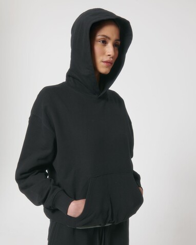 Cooper Dry - Der Boxy Unisex-Hoodie mit trockenem Griff - Black - XXL bedrucken, Art.-Nr. STSU797C0022X