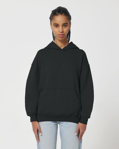 Cooper Dry - Der Boxy Unisex-Hoodie mit trockenem Griff - Black - S bedrucken, Art.-Nr. STSU797C0021S