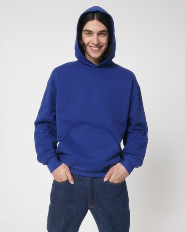 Cooper Dry - Der Boxy Unisex-Hoodie mit trockenem Griff - Worker Blue - M bedrucken, Art.-Nr. STSU797C0881M