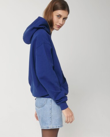 Cooper Dry - Der Boxy Unisex-Hoodie mit trockenem Griff - Worker Blue - XXL bedrucken, Art.-Nr. STSU797C0882X