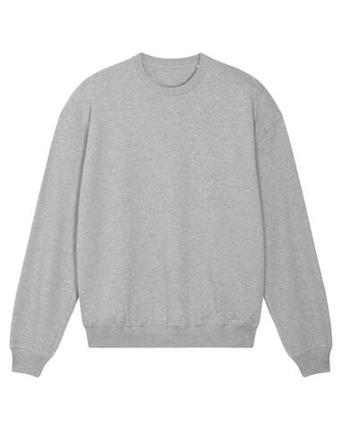 Ledger Dry - Das Boxy Rundhals-Unisex-Sweatshirt mit trockenem Griff - Heather Grey - 3XL bedrucken, Art.-Nr. STSU798C2503X