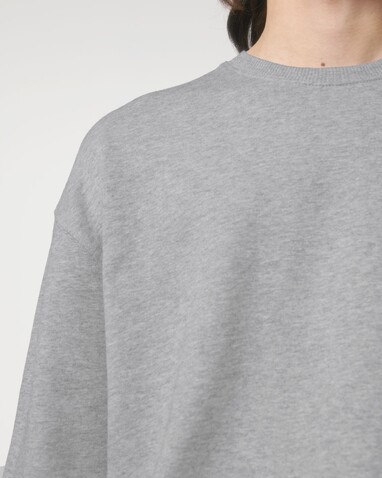 Ledger Dry - Das Boxy Rundhals-Unisex-Sweatshirt mit trockenem Griff - Heather Grey - M bedrucken, Art.-Nr. STSU798C2501M