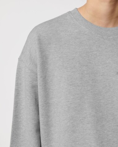 Ledger Dry - Das Boxy Rundhals-Unisex-Sweatshirt mit trockenem Griff - Heather Grey - S bedrucken, Art.-Nr. STSU798C2501S
