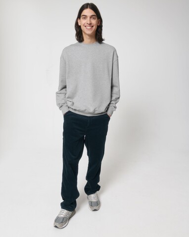 Ledger Dry - Das Boxy Rundhals-Unisex-Sweatshirt mit trockenem Griff - Heather Grey - M bedrucken, Art.-Nr. STSU798C2501M