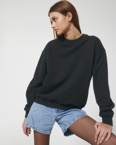 Ledger Dry - Das Boxy Rundhals-Unisex-Sweatshirt mit trockenem Griff - Black - XXS bedrucken, Art.-Nr. STSU798C0022S