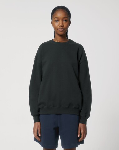 Ledger Dry - Das Boxy Rundhals-Unisex-Sweatshirt mit trockenem Griff - Black - XL bedrucken, Art.-Nr. STSU798C0021X