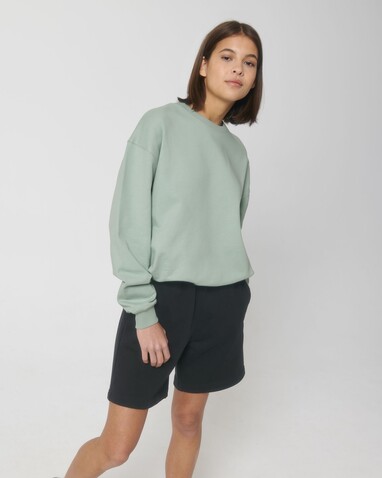 Ledger Dry - Das Boxy Rundhals-Unisex-Sweatshirt mit trockenem Griff - Aloe - XXS bedrucken, Art.-Nr. STSU798C0892S
