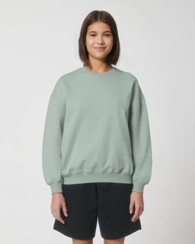 Ledger Dry - Das Boxy Rundhals-Unisex-Sweatshirt mit trockenem Griff - Aloe - XXS bedrucken, Art.-Nr. STSU798C0892S