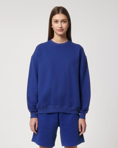 Ledger Dry - Das Boxy Rundhals-Unisex-Sweatshirt mit trockenem Griff - Worker Blue - M bedrucken, Art.-Nr. STSU798C0881M