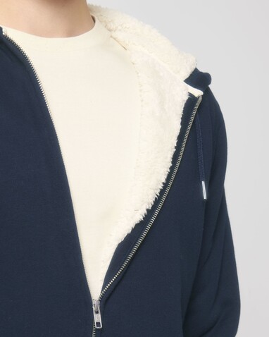 Hygger Sherpa - Der Unisex-Zip-Hoodie mit Sherpa-Futter - French Navy - XS bedrucken, Art.-Nr. STSU956C727XS Hygger Sherpa - Der Unisex-Zip-Hoodie mit Sherpa-Futter - French Navy - XS bedrucken, Art.-Nr. STSU956C727XS