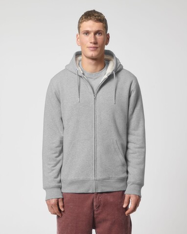Hygger Sherpa - Der Unisex-Zip-Hoodie mit Sherpa-Futter - Heather Grey - 3XL bedrucken, Art.-Nr. STSU956C2503X Hygger Sherpa - Der Unisex-Zip-Hoodie mit Sherpa-Futter - Heather Grey - 3XL bedrucken, Art.-Nr. STSU956C2503X