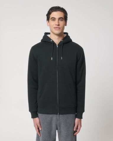 Hygger Sherpa - Der Unisex-Zip-Hoodie mit Sherpa-Futter - Black - 3XL bedrucken, Art.-Nr. STSU956C0023X
