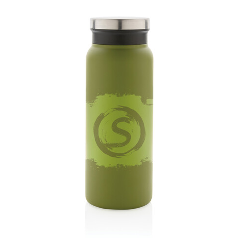 RCS recycelte Stainless Steel Vakuumflasche 600ml grün bedrucken, Art.-Nr. P433.027 RCS recycelte Stainless Steel Vakuumflasche 600ml grün bedrucken, Art.-Nr. P433.027