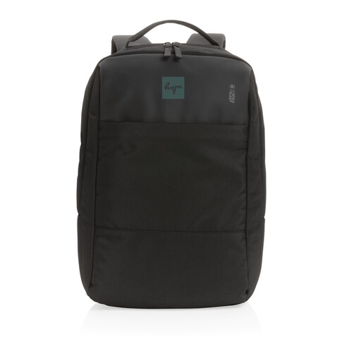 Swiss Peak AWARE™ RPET 15,6" Day-Pack schwarz bedrucken, Art.-Nr. P762.741