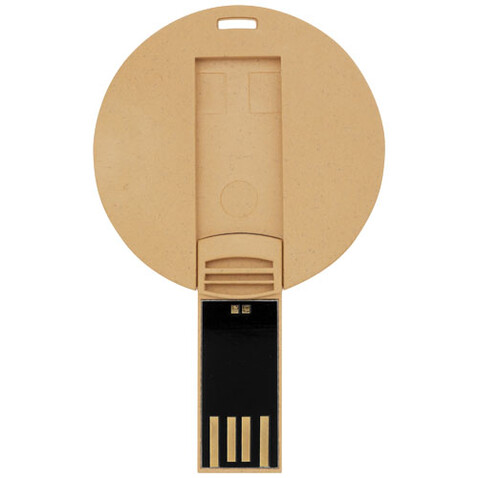 Runder ausklappbarer USB Stick, Kraftpapier, 1GB bedrucken, Art.-Nr. 1Z48606D Runder ausklappbarer USB Stick, Kraftpapier, 1GB bedrucken, Art.-Nr. 1Z48606D