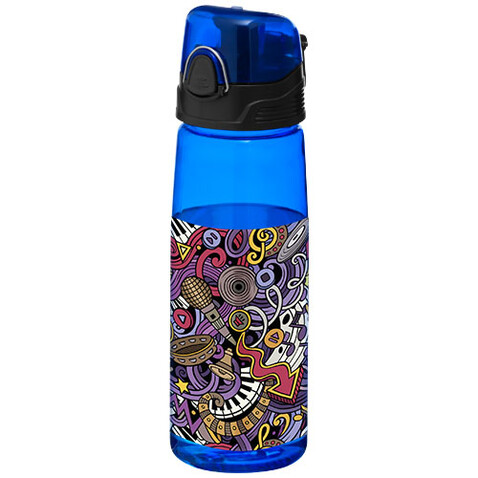 Capri 700 ml Tritan™ Sportflasche, transparent blau bedrucken, Art.-Nr. 10031300 Capri 700 ml Tritan™ Sportflasche, transparent blau bedrucken, Art.-Nr. 10031300