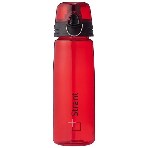 Capri 700 ml Tritan™ Sportflasche, transparent rot bedrucken, Art.-Nr. 10031302 Capri 700 ml Tritan™ Sportflasche, transparent rot bedrucken, Art.-Nr. 10031302