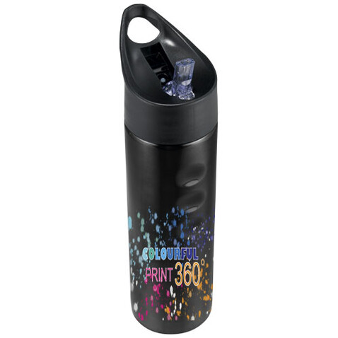 Trixie 750 ml Edelstahl Sportflasche, schwarz bedrucken, Art.-Nr. 10046400