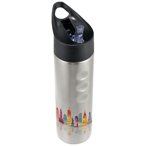 Trixie 750 ml Edelstahl Sportflasche, silber bedrucken, Art.-Nr. 10046401