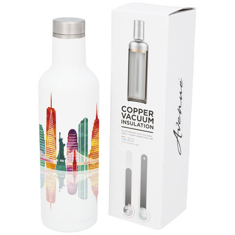 Pinto 750 ml Kupfer-Vakuum Isolierflasche, weiss bedrucken, Art.-Nr. 10051702 Pinto 750 ml Kupfer-Vakuum Isolierflasche, weiss bedrucken, Art.-Nr. 10051702