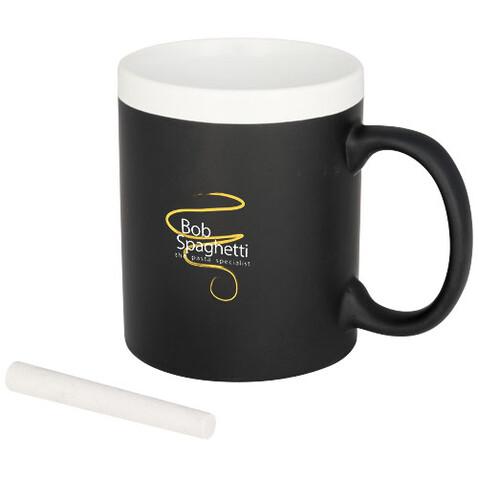 Chalk-write 330 ml Keramiktasse, weiss bedrucken, Art.-Nr. 10052600