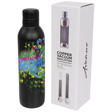 Odin 510 ml Kupfer-Vakuum Isolierflasche, schwarz bedrucken, Art.-Nr. 10054900 Odin 510 ml Kupfer-Vakuum Isolierflasche, schwarz bedrucken, Art.-Nr. 10054900