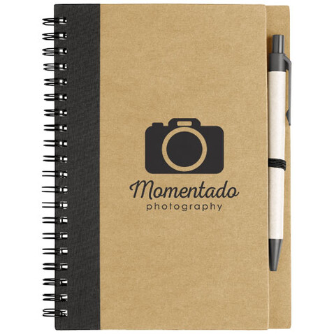 Priestly A6 Recycling Notizbuch mit Stift, natur, schwarz bedrucken, Art.-Nr. 10626801 Priestly A6 Recycling Notizbuch mit Stift, natur, schwarz bedrucken, Art.-Nr. 10626801