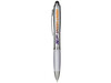 Nash Stylus Kugelschreiber silbern mit farbigem Griff, silber, weiss bedrucken, Art.-Nr. 10678504