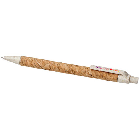 Midar Kugelschreiber aus Kork und Weizenstroh (schwarze Mine), natur, creme bedrucken, Art.-Nr. 10738503 Midar Kugelschreiber aus Kork und Weizenstroh (schwarze Mine), natur, creme bedrucken, Art.-Nr. 10738503