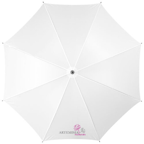 Jova 23" Regenschirm mit Holzstange und -griff, weiss bedrucken, Art.-Nr. 10906800 Jova 23" Regenschirm mit Holzstange und -griff, weiss bedrucken, Art.-Nr. 10906800