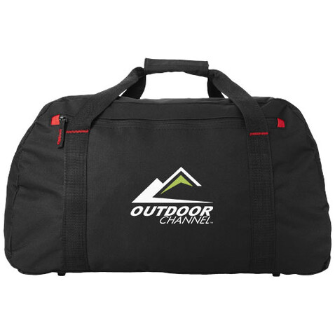 Vancouver Reisetasche 35L, schwarz, rot bedrucken, Art.-Nr. 11942700
