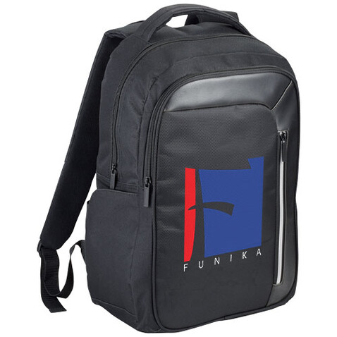 Vault RFID 15" Laptop-Rucksack 16L, schwarz bedrucken, Art.-Nr. 12021700
