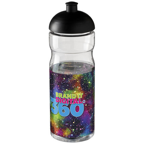 H2O Active® Base 650 ml Sportflasche mit Stülpdeckel, transparent, schwarz bedrucken, Art.-Nr. 21004700 H2O Active® Base 650 ml Sportflasche mit Stülpdeckel, transparent, schwarz bedrucken, Art.-Nr. 21004700