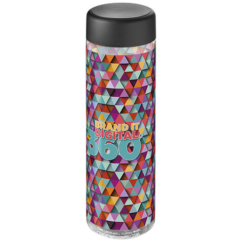 H2O Active® Vibe 850 ml Sportflasche mit Drehdeckel, transparent, schwarz bedrucken, Art.-Nr. 21043000 H2O Active® Vibe 850 ml Sportflasche mit Drehdeckel, transparent, schwarz bedrucken, Art.-Nr. 21043000