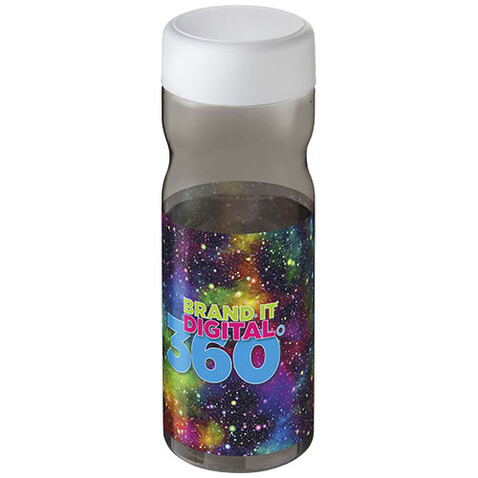 H2O Active® Base Tritan™ 650-ml-Sportflasche mit Drehdeckel, kohle, weiss bedrucken, Art.-Nr. 21043800 H2O Active® Base Tritan™ 650-ml-Sportflasche mit Drehdeckel, kohle, weiss bedrucken, Art.-Nr. 21043800