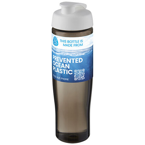 H2O Active® Eco Tempo 700 ml Sportflasche mit Klappdeckel, weiss, kohle bedrucken, Art.-Nr. 21044801 H2O Active® Eco Tempo 700 ml Sportflasche mit Klappdeckel, weiss, kohle bedrucken, Art.-Nr. 21044801