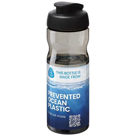 H2O Active® Eco Base 650 ml Sportflasche mit Klappdeckel, schwarz, kohle bedrucken, Art.-Nr. 22010090 H2O Active® Eco Base 650 ml Sportflasche mit Klappdeckel, schwarz, kohle bedrucken, Art.-Nr. 22010090