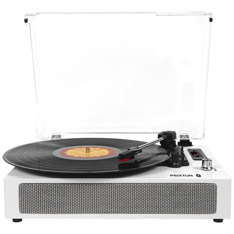 Prixton Studio Luxus Plattenspieler und Musikplayer, weiss bedrucken, Art.-Nr. 1PA11601 Prixton Studio Luxus Plattenspieler und Musikplayer, weiss bedrucken, Art.-Nr. 1PA11601